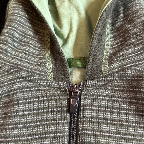 Kuhl Chianti Sweater Women M Green Knit Wool Blend Fleece Hooded Full Zip - Picture 3 of 8